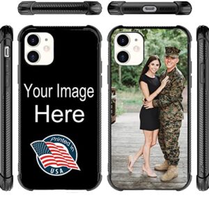 Custom Case for Apple iPhone 11 (6.1inch) Personalized Custom Picture Phone Case Customizable Slim Soft and hard tire shockproof protective Anti-Scratch phone Cover Case- Make Your Own Phone Case