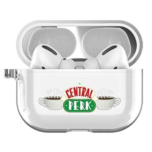 central park airpods pro clear case,friends tv show merchandise,airpods pro case protective cover skin - clear premium hard shell accessories compatible with apple airpods pro case