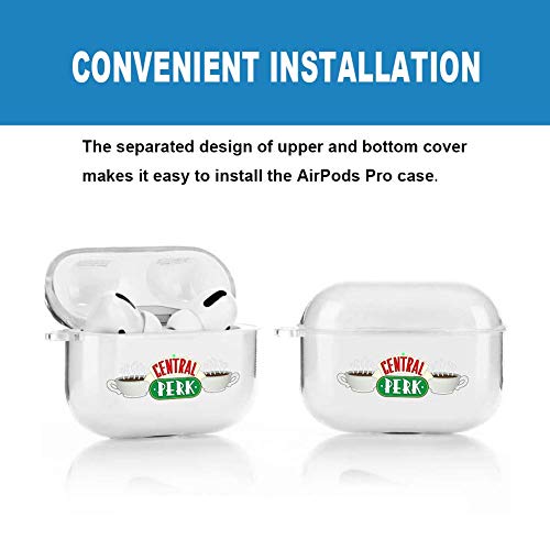 Central Park Airpods Pro Clear Case,Friends Tv Show Merchandise,AirPods Pro Case Protective Cover Skin - Clear Premium Hard Shell Accessories Compatible with Apple AirPods Pro Case