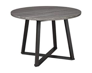 signature design by ashley centiar dining room table, gray/black