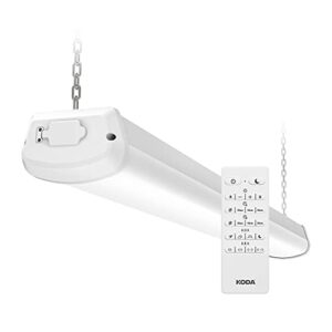 koda | 1 pack 46" motion sensor & remote control linkable bay lighting, 4600 lumen, 4000k daylight linear led shop light for garages, workshops, basements, hanging or flush mount, energy star