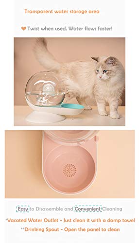 2.8/99oz Snail-Shaped cat Dog Automatic Water Feeder, cat Dog Water Dispenser, Pet Water Fountain, 7 Replacement Filters, Large Capacity self-Waterer for Cat Dog Small Animals, BPA Free (Grey)