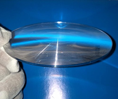 Fresnel Lens Magnifier, Diameter 100mm (4''), Focal Length 100mm, Acrylic Lens (not Glass), for Physics Classroom,Solar Heating,Magnifiying. (Focal Length 100mm)