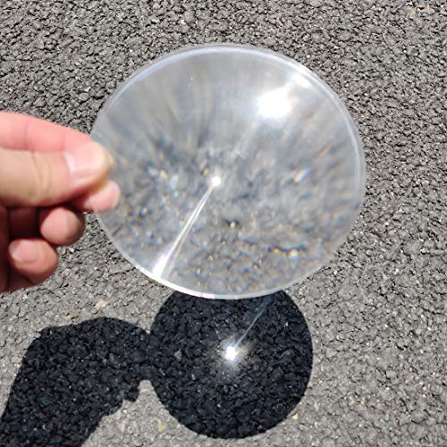 Fresnel Lens Magnifier, Diameter 100mm (4''), Focal Length 100mm, Acrylic Lens (not Glass), for Physics Classroom,Solar Heating,Magnifiying. (Focal Length 100mm)