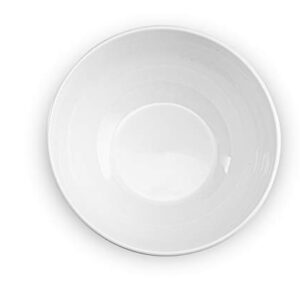 KooK Ceramic Cereal Bowls, Microwave, Dishwasher and Freezer Safe, Porcelain Dishes for Soup, Pasta, Salad, Oatmeal, Deep Interior, 24 oz (White 6 Inch)