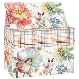 lang spring meadow card recipe box, small, multi