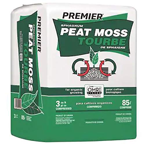 PREMIER HORTICULTURE Peat Moss Organic Sphagnum, Large, 3.0-Cubic Foot