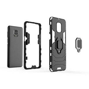 COTDINFORCA Redmi Note 9 Pro Case Redmi Note 9 Pro Max Case Shockproof with Ring Holder Kickstand Magnetic Car Mount Soft TPU Armor Thin Protective Phone Case for Xiaomi Redmi Note 9 Pro Red KK