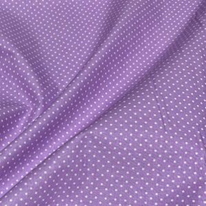 White Swiss Polka Dot On Lavender - Riley Blake 100% Cotton Fabric