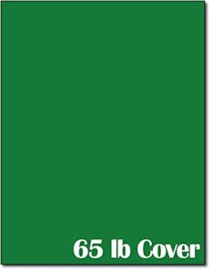 65lb cover cardstock paper - 8.5 x 11 inch - 25 sheets (holiday green)
