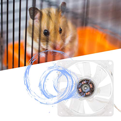 TOPINCN Hamster Cooling Fan Colorful Small Pet Summer Cooling Fan Acrylic Guinea Pig Cage Cooling Fan for Small Pet to Keep Summer Cool