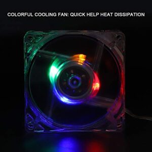 TOPINCN Hamster Cooling Fan Colorful Small Pet Summer Cooling Fan Acrylic Guinea Pig Cage Cooling Fan for Small Pet to Keep Summer Cool