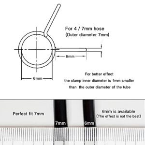 heeqinn 1/4" Irrigation Hose Clamp, Firm and Leak-Proof, Easy to Install, Solution for Leaking of Drip Irrigation Kit Connector, Irrigation Fit, Irrigation part, 100pcs