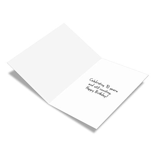 NobleWorks - 90th Milestone Happy Birthday Card - Funny Card for 90 Year Old, Senior Citizen Humor - Year Time Count 90 C9096MBG