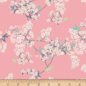 art gallery fabrics art gallery pandalicious yinghua cherrylight fabric, pink