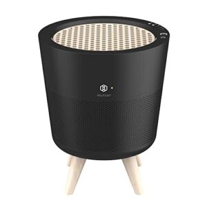 imunsen m-002b air purifier with cypress wood filter, h13 true hepa filter, 100% ozone free, auto sleep mode, filters allergens, pollen, smoke, perfect for office and bedroom, made in korea - black