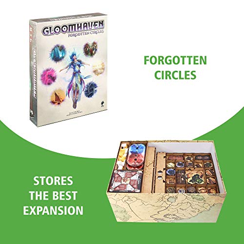 TowerRex Storage Organizer for Gloomhaven with Forgotten Circles Expansion Storage for Gloomhaven Organizer Kit Token Box Card Insert