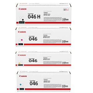 canon 046 toner cartridge imageclass lbp654cdw, lbp654cx, mf731cdw, mf733cdw, mf735cdw - high yield black and standard yield cyan, magenta and yellow - 4 pack in retail packaging