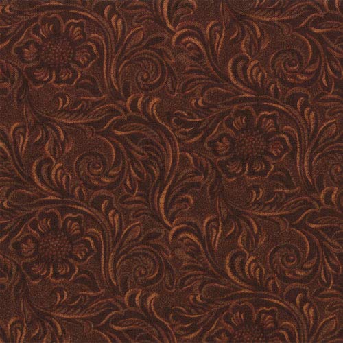 Tooled Leather-Look, Brown, Fabric, 100% Cotton, Western Basics, South Western, Sara Khammash, Moda, 11216-15, by The Yard