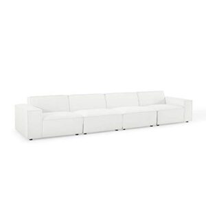 Modway EEI-4114-WHI Restore 4-Piece Upholstered Sectional Sofa in White