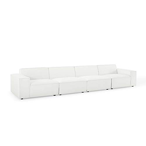 Modway EEI-4114-WHI Restore 4-Piece Upholstered Sectional Sofa in White