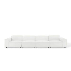 Modway EEI-4114-WHI Restore 4-Piece Upholstered Sectional Sofa in White