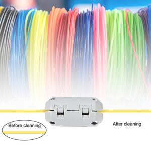 6 Pieces 3D Printer 1.75 Filament Filters, Filament Cleaner Filter Cleaner Blocks Flame Resistant Rubber Foam Wiped Off Debris for PLA ABS PETG or Other Printing Filaments, Gray