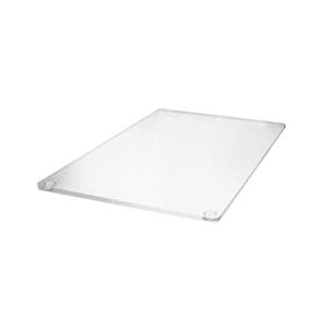 thirteen chefs acrylic cutting board, 12x8 inch with rubber feet, clear - dishwasher safe and bpa free