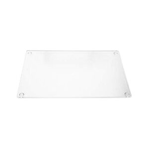 Thirteen Chefs Acrylic Cutting Board, 12x8 Inch with Rubber Feet, Clear - Dishwasher Safe and BPA Free