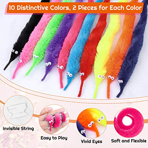 selizo Worm On A String and Tiny Babies, 100Pcs Mini Plastic Babies with 20Pcs Fuzzy Worms On String Bulk for Small Baby Shower Ice Cube Games Party Favors Supplies