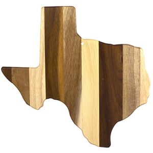 totally bamboo rock & branch series shiplap texas state shaped wood serving and cutting board | great for wall art