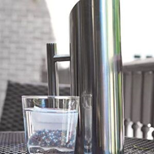 Alkaline Anytime Water Pitcher- Alkaline Water Pouch 9.5+ pH-American Stainless Steel-Ice Guard-Modern-BPA Free Water Jug-Iced Tea Maker-Great for Alkaline Water-Iced Tea-Kool Aid-Iced Coffee-Lemonade