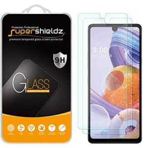 (2 pack) supershieldz designed for lg stylo 6 tempered glass screen protector, anti scratch, bubble free