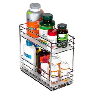 HOLDN’ STORAGE Spice Rack Organizer for Cabinet, Heavy Duty - Pull Out Spice Rack 5 Year Warranty - Spice Organization 4-1/2"Wx10-3/8 Dx8-7/8 H - Spice Racks for Inside Cabinets & Pantry Closet