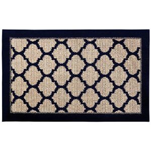 Elle Décor Metropolitan Trellis Accent Rug, 26"x45", Navy Blue