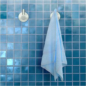 C&G BATHROOM SOLUTIONS Brushed Nickel Towel Hooks for Bathroom Wall Mounted - Stylish and Durable Modern Hand Towel Hooks for Bathrooms - Rust-Proof Towel Hooks for Shower - Bathroom Towel Hooks