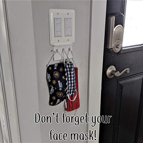 The No-Screwups Key Hook Organizer by Mount Genie (White, 1-Pack): Wall Mount with No Damaging Screws or Tape. Installs in Seconds on Any Light Switch. Great for Entryway, Mudroom, Kitchen, Office