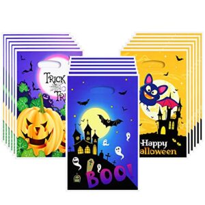 120 pieces halloween plastic bags candy bags trick or treat bags jack o lantern pumpkin treat bags goody bags favor bags for halloween party favor