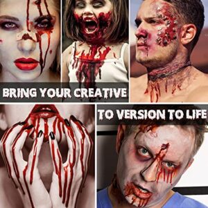 Halloween Fake Blood Spray Makeup - Washable Bloody Fake Blood for Costume Zombie Vampire and Monster Dress Up Cosplay, Realistic Blood Splatter for Clothes Mouth Face Paint Men Women