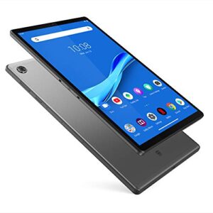 lenovo tab m10 plus tablet, fhd android tablet, octa-core processor, 128gb storage, 4gb ram, dual speakers, kid mode, face unlock, android 9 pie, iron grey