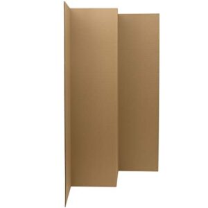 6 ft. Tall Brown Temporary Cardboard Folding Screen - 5 Panel