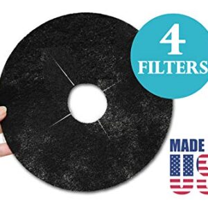 FRESH HEADQUARTERS Activated Carbon Filter Replacements Compatible with Good Pet Stuff Hidden Cat Litter Planter – Active Charcoal Filters Eliminate up to 99% of Cat Box Smells (4 Pack)