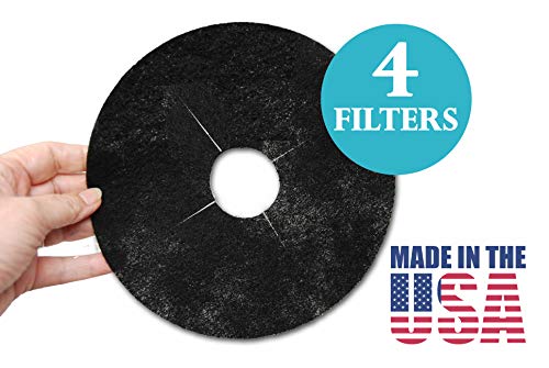 FRESH HEADQUARTERS Activated Carbon Filter Replacements Compatible with Good Pet Stuff Hidden Cat Litter Planter – Active Charcoal Filters Eliminate up to 99% of Cat Box Smells (4 Pack)