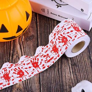 Aneco Halloween Bulletin Board Border Bloody Style Bulletin Board Decorations Scalloped Borders for Classroom Decoration, 65.6 Feet