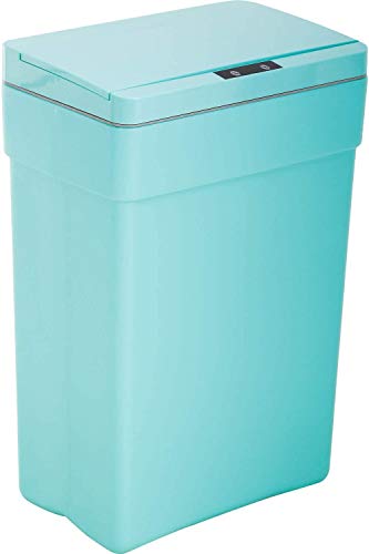 Blue 13 Gallon Touch Free Automatic Trash Can High Capacity Plastic Garbage Can Trash Bin with Lid for Kitchen Living Room Office Bathroom, 50L Electronic Touchless Motion Sensor Automatic Trash Can…