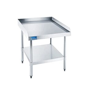 AmGood Stainless Steel Equipment Stand | Height: 24" | Commercial Heavy Duty Grill Table | Customize Your Size + Add Casters