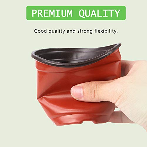 220 Pcs 4 Inch Plastic Plant Nursery Pots Seed Starting Pots Containers with 300 Labels