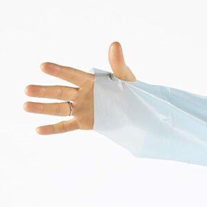 hand2mind Polyethylene, Level 1, Disposable, Non-Surgical Isolation Gowns, Blue, Bag of 15