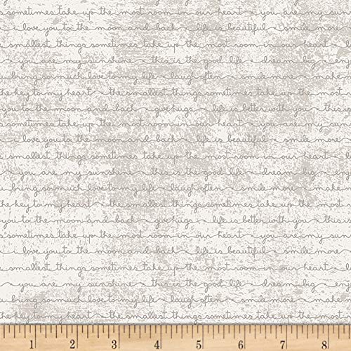 Art Gallery Fabrics Art Gallery Littlest Heartfelt Snow Fabric, Grey