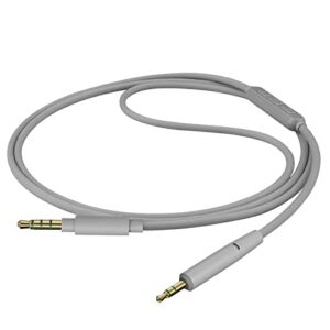 GEEKRIA Audio Cable with Mic Compatible with JBL Live 660NC 650BTNC 500BT 460NC 400BT Cable, 2.5mm Aux Replacement Stereo Cord with Inline Microphone and Volume Control (4 ft/1.2 m)